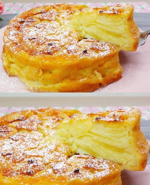 Más manzanas que masa Tarta de manzana súper cremosa