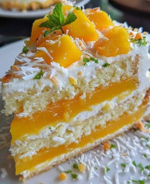 Tarta de Queso con Mango y Coco