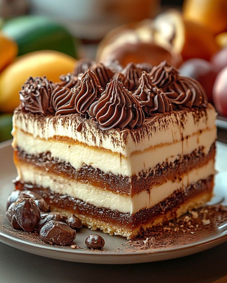 Pastel de Chocolate y Crema en Capas