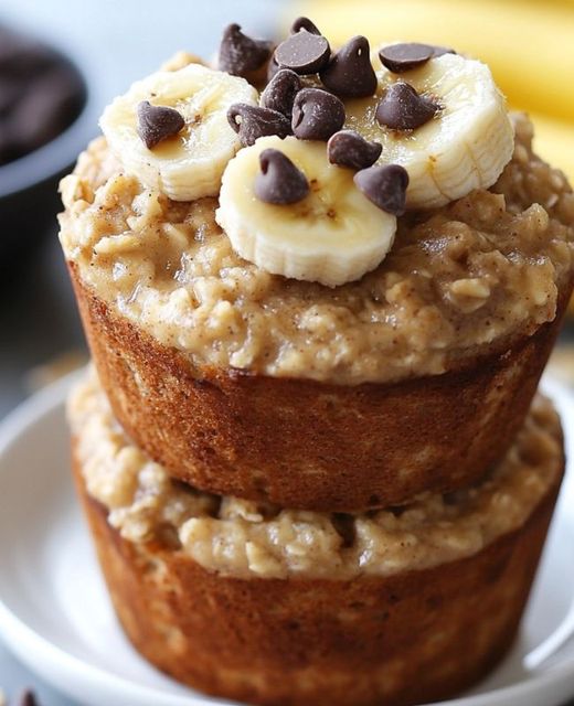 Muffins de plátano y avena sin azúcar ni mantequilla