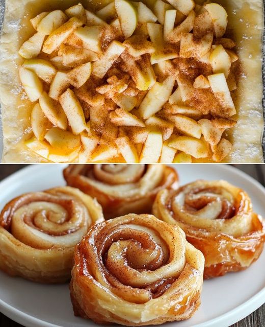 molinetes de manzana y canela