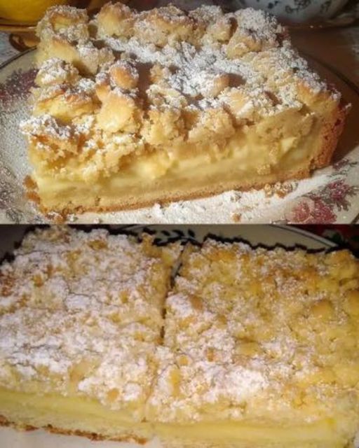 Pastel de Crumble con Pudín