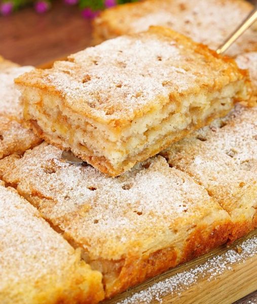 Irresistible pastel de sémola de manzana
