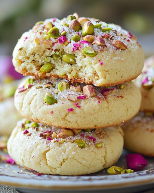 Galletas Reales de Pistacho y Agua de Rosas