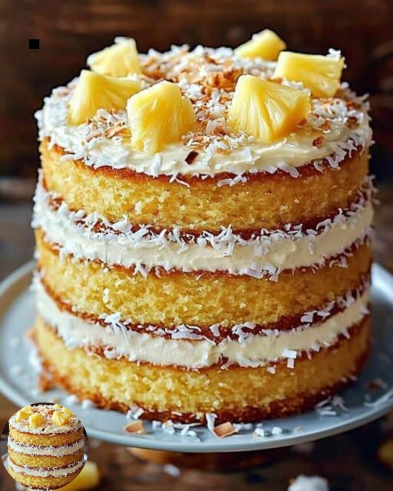 Pastel Tropical de Piña y Coco