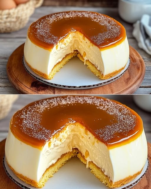 Crème Caramel con Base de Galleta: Elegancia y Tradición