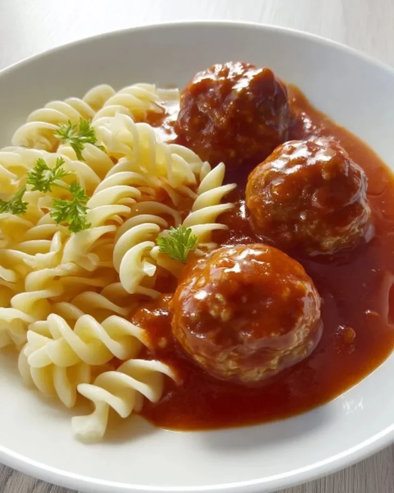 Albóndigas en salsa de tomate servidas en un plato