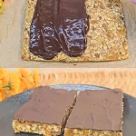 Barra de avena con chocolate saludable y deliciosa