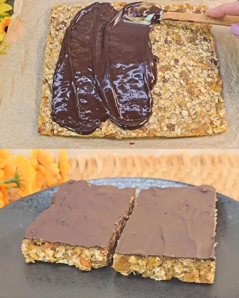 Barra de avena con chocolate saludable y deliciosa