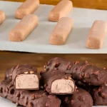 Barritas de chocolate caseras con crema de cacahuate para un snack saludable