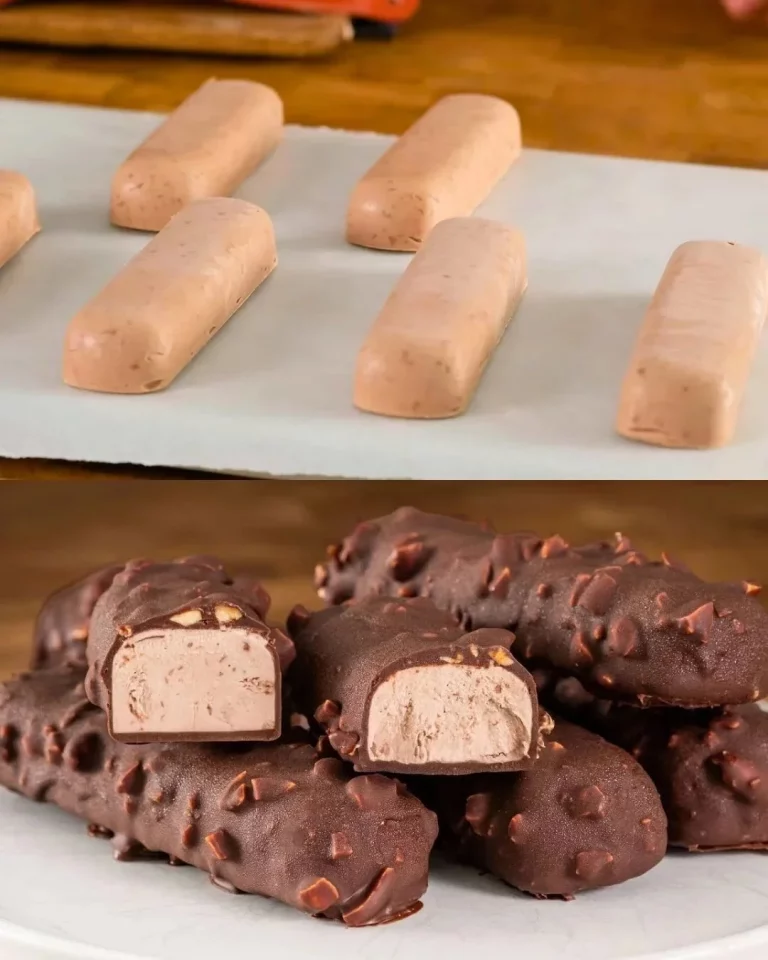 Barritas de chocolate caseras con crema de cacahuate para un snack saludable