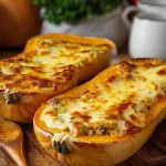 Calabazas gratidas listas para servir en un plato atractivo.