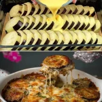 Cazuela de berenjenas al horno, un platillo delicioso y saludable.