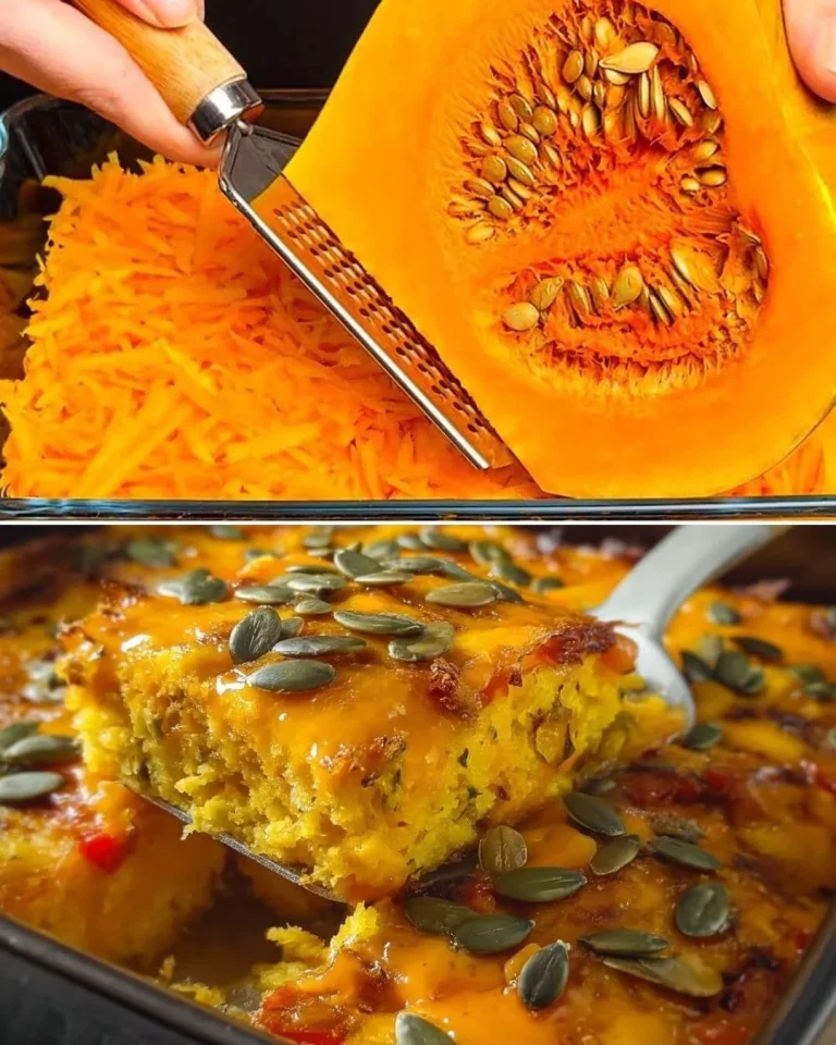 Cazuela de calabaza recién hecha con ingredientes frescos y coloridos