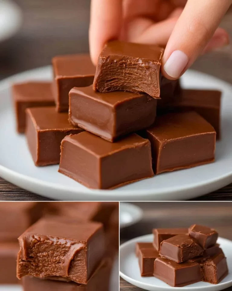 Fudge de Plátano con Chocolate en un plato decorativo