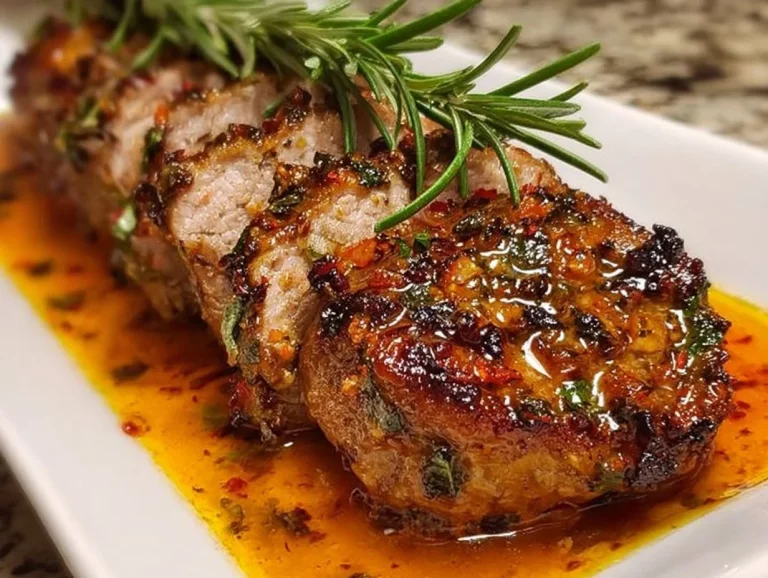 Lomo de Cerdo jugoso y delicioso preparado con especias