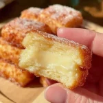 Plato de Leche Frita crujiente y dorada en un plato blanco