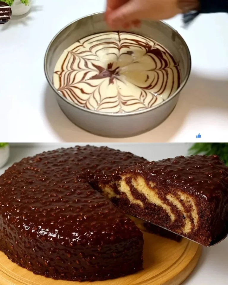 Pastel de chocolate y cacahuate decorado y listo para servir