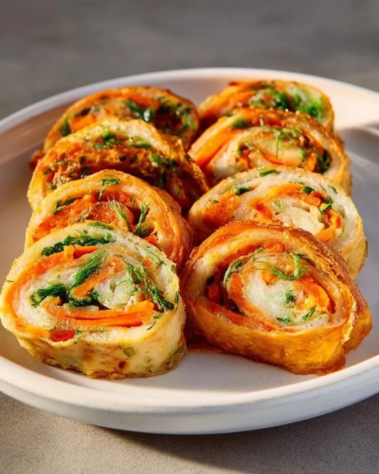 Rollitos de pollo frito con verduras frescas y crujientes