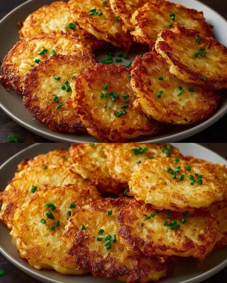 Tortitas de patata crujientes y esponjosas, listas para disfrutar.