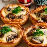 Canapés de salmón ahumado con queso crema en una bandeja de presentación.