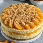 Deliciosa Carlota de Durazno, un postre cremoso y frutal.