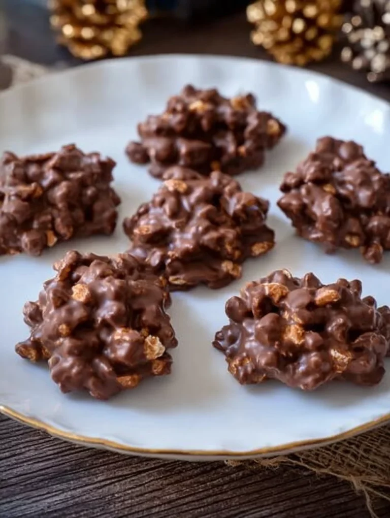 Deliciosas Rocas de Chocolate, crujientes y dulces, ideales para compartir.