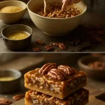 Dulce tradicional de nueces pecanas en un plato decorativo