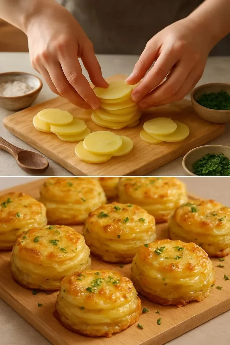 Mini Torres de Patatas Gratinadas, un delicioso platillo para disfrutar en cualquier ocasión