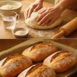 Pan italiano casero recién horneado