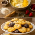 Galletas italianas de mantequilla recién horneadas en un plato.