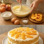 Tarta de duraznos y crema, un postre delicioso y fácil de hacer