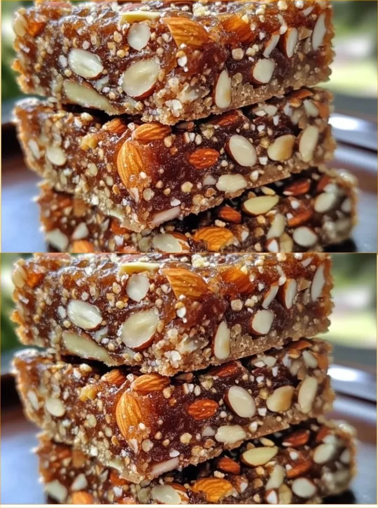Barras de refrigerio de almendras y dátiles asados, saludables y deliciosas
