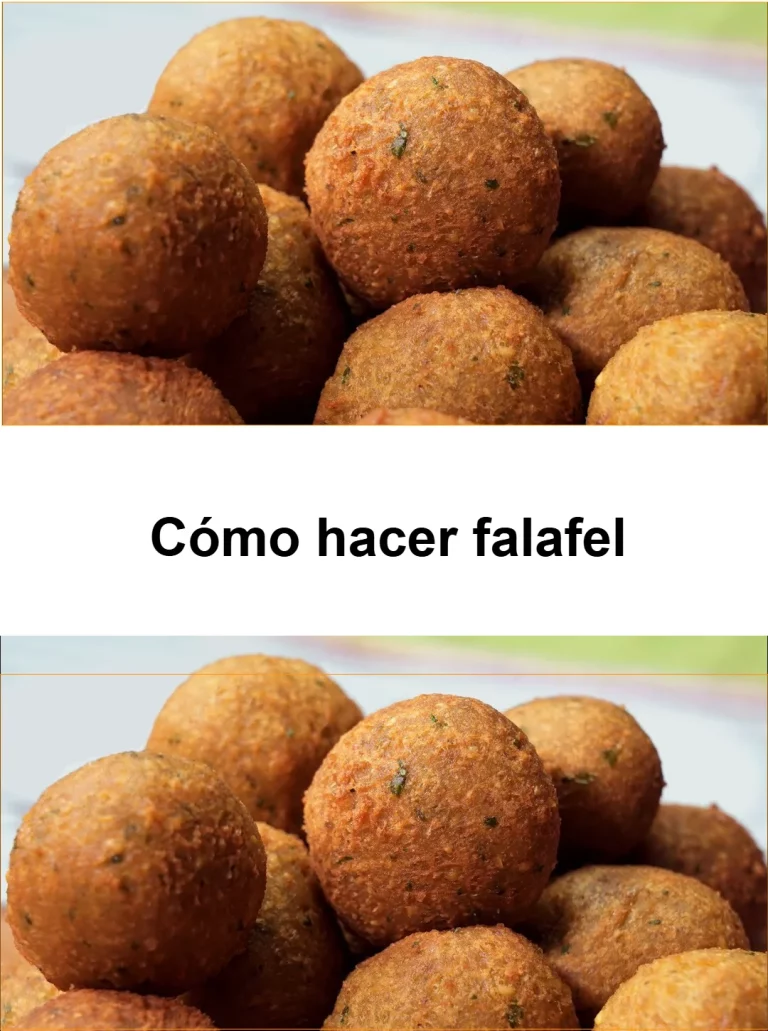 Receta de falafel crujiente y delicioso preparado en casa.
