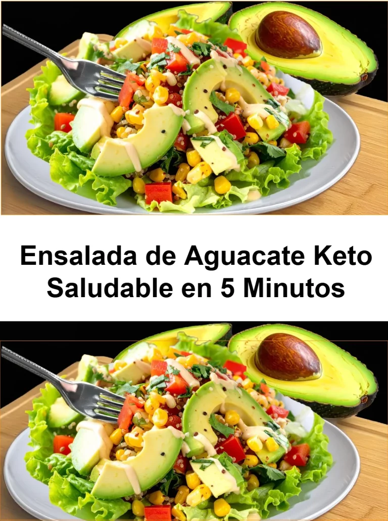 Ensalada de aguacate keto saludable lista en 5 minutos