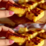 Flan de Naranja decorado con rodajas de naranja fresca