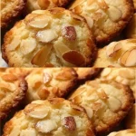 Galletas crujientes de almendra recién horneadas y doradas