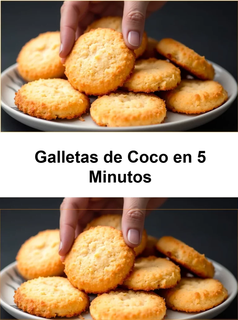 Galletas de coco recién horneadas en un plato