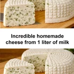 Queso casero hecho con 1 litro de leche frescura y sabor en cada bocado.