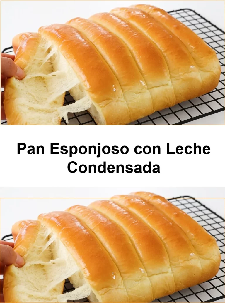 Receta de pan esponjoso con leche condensada, fácil y delicioso.