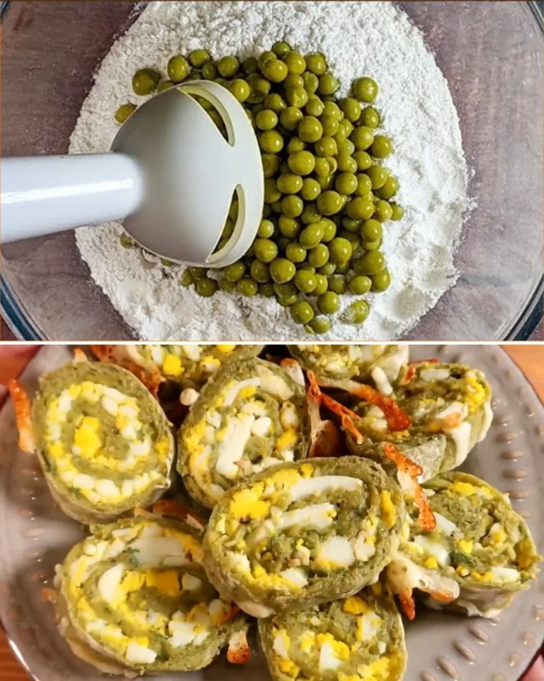 Pasta de Guisantes fresca y saludable en un plato colorido