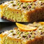 Pastel de Naranja, Pistacho y Almendra Sin Harina, un postre delicioso y saludable