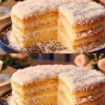 Pastel de tres tazas de kéfir 'Rafaello' sin balanza