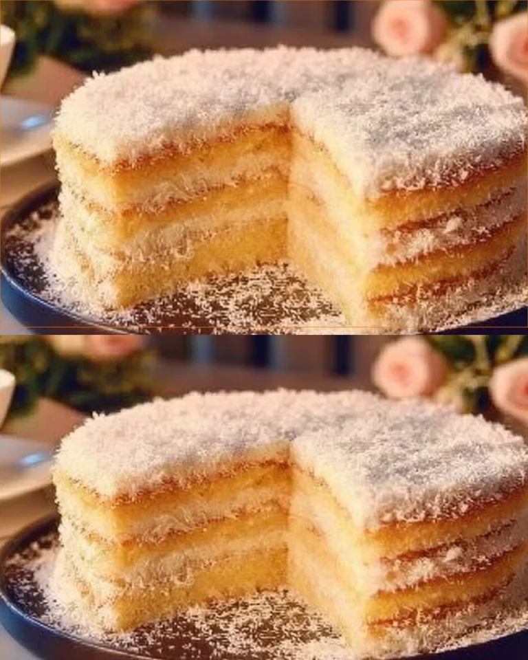 Pastel de tres tazas de kéfir 'Rafaello' sin balanza