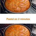 Receta de pastel fácil y rápido en 2 minutos.