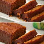 Pastel húmedo de zanahoria y dátiles decorado con nueces.