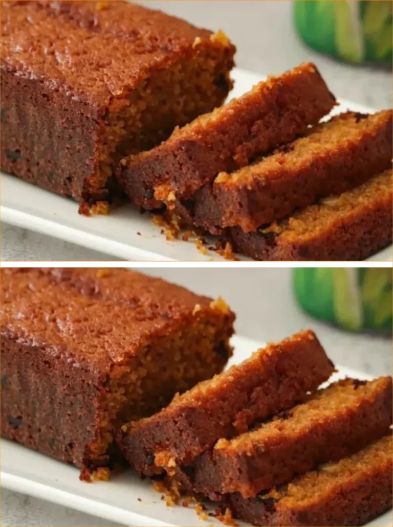 Pastel húmedo de zanahoria y dátiles decorado con nueces.