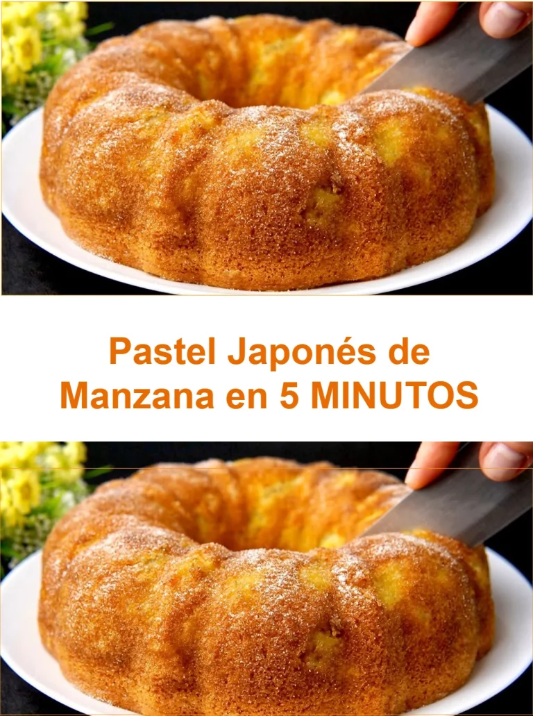 Pastel Japonés de Manzana listo en 5 minutos, delicioso y fácil de hacer.
