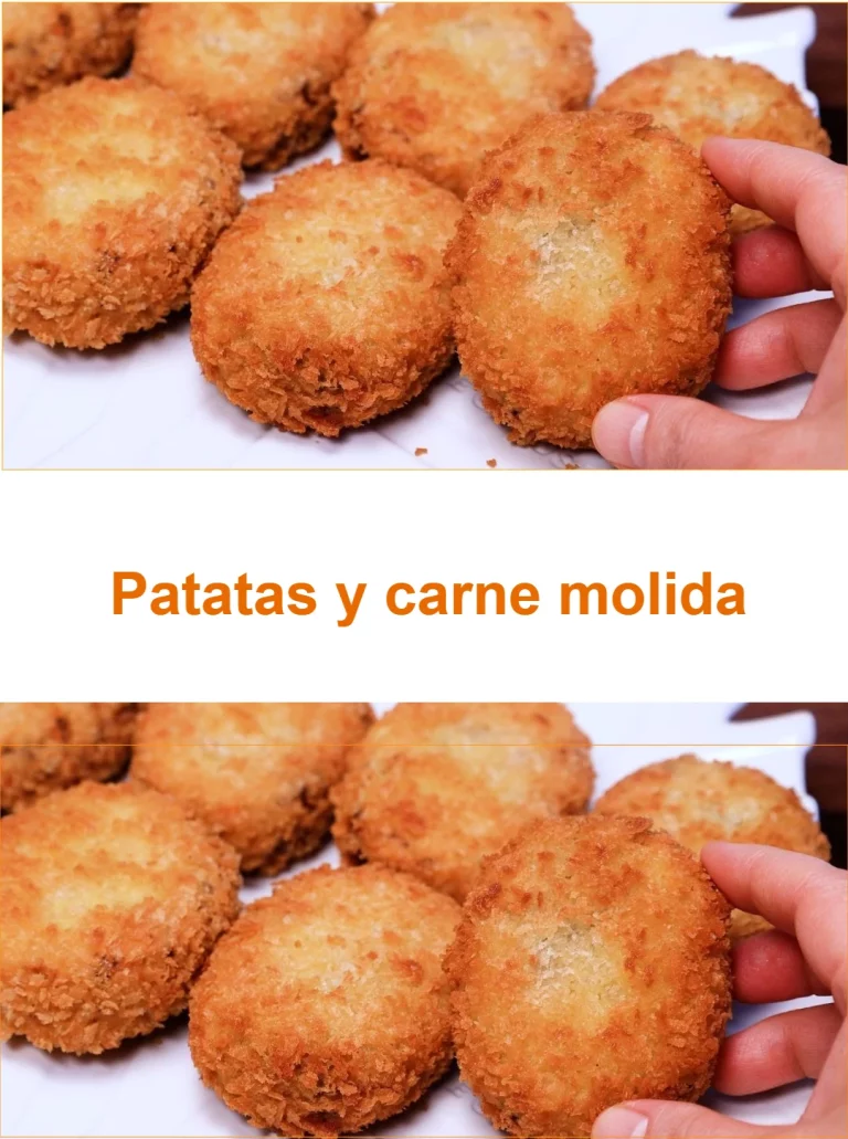 Plato de patatas y carne molida, delicioso y nutritivo, ideal para almuerzos familiares.