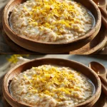 Postre de avena y limón sin harina ni azúcar servido en un plato con decoraciones